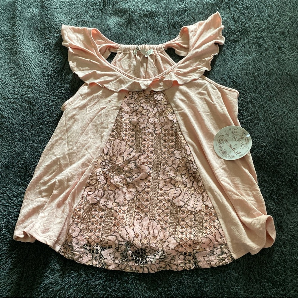 Gypsies & Moondust Juniors Size Medium Pink Tanktop NWT